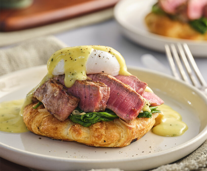 Grilled Veal Tenderloin Eggs Benedict