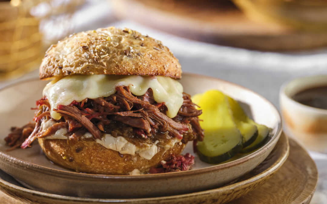Smoked Veal Shoulder Roast with Caramelized Onion Brown Sugar BBQ Sauce