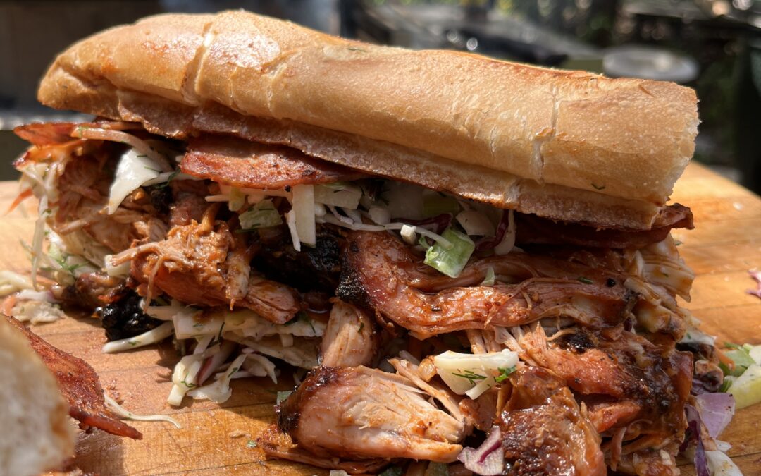Smoked Chopped Turkey Thigh Sandwich